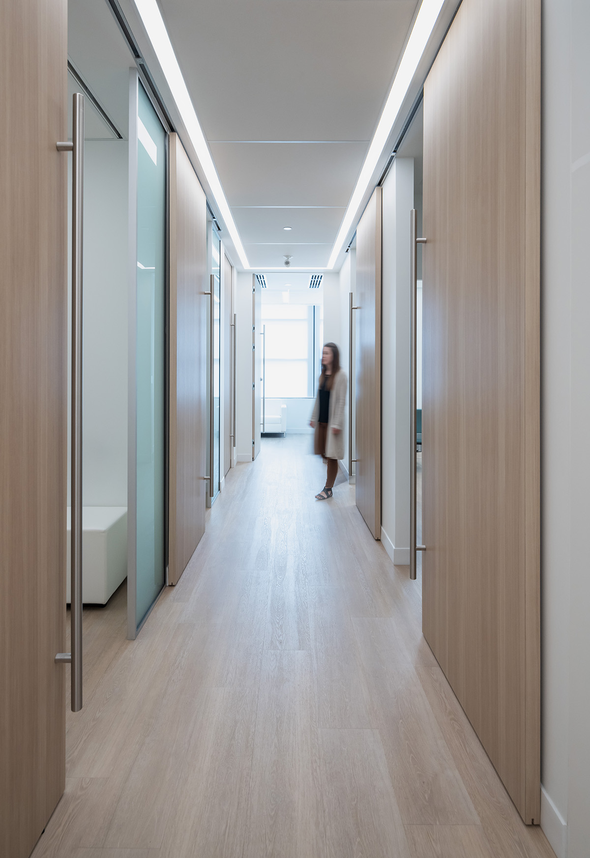 Hallway with person
